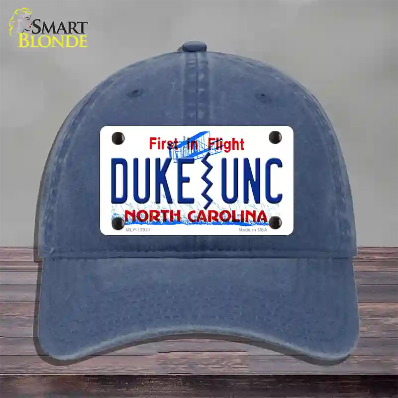 Duke | UNC Novelty License Plate Hat Unconstructed Cotton / Navy