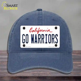 Go Warriors Novelty License Plate Hat Tag Unconstructed Cotton Navy