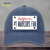 Number 1 Warriors Fan Novelty License Plate Hat Tag Unconstructed Cotton Navy