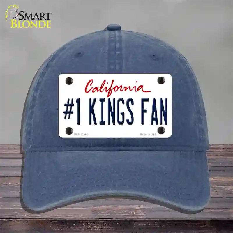 Number 1 Kings Fan California Novelty License Plate Hat Tag Unconstructed Cotton Navy