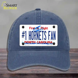 Number 1 Hornets Fan Novelty License Plate Hat Tag Unconstructed Cotton Navy