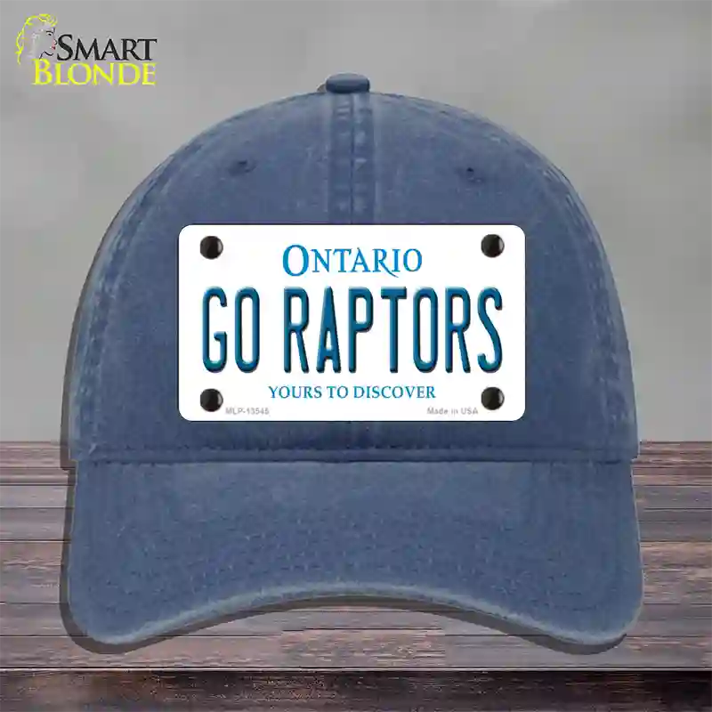 Go Raptors Novelty License Plate Hat Tag Unconstructed Cotton Navy