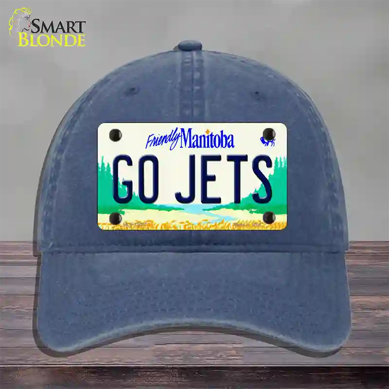 Go Jets Manitoba Novelty License Plate Hat Tag Unconstructed Cotton / Navy