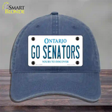 Go Senators Novelty License Plate Hat Tag Unconstructed Cotton Navy