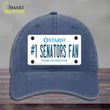 Number 1 Senators Fan Novelty License Plate Hat Tag Unconstructed Cotton Navy