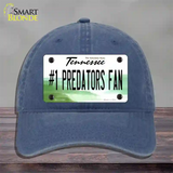 Number 1 Predators Fan Novelty License Plate Hat Tag Unconstructed Cotton Navy