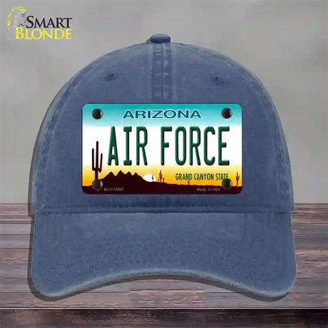Air Force Arizona Novelty License Plate Hat Tag Unconstructed Cotton / Navy