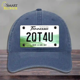 Too Cute For You Novelty License Plate Hat Tag Unconstructed Cotton Navy