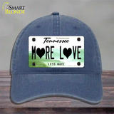 More Love Novelty License Plate Hat Tag Unconstructed Cotton Navy