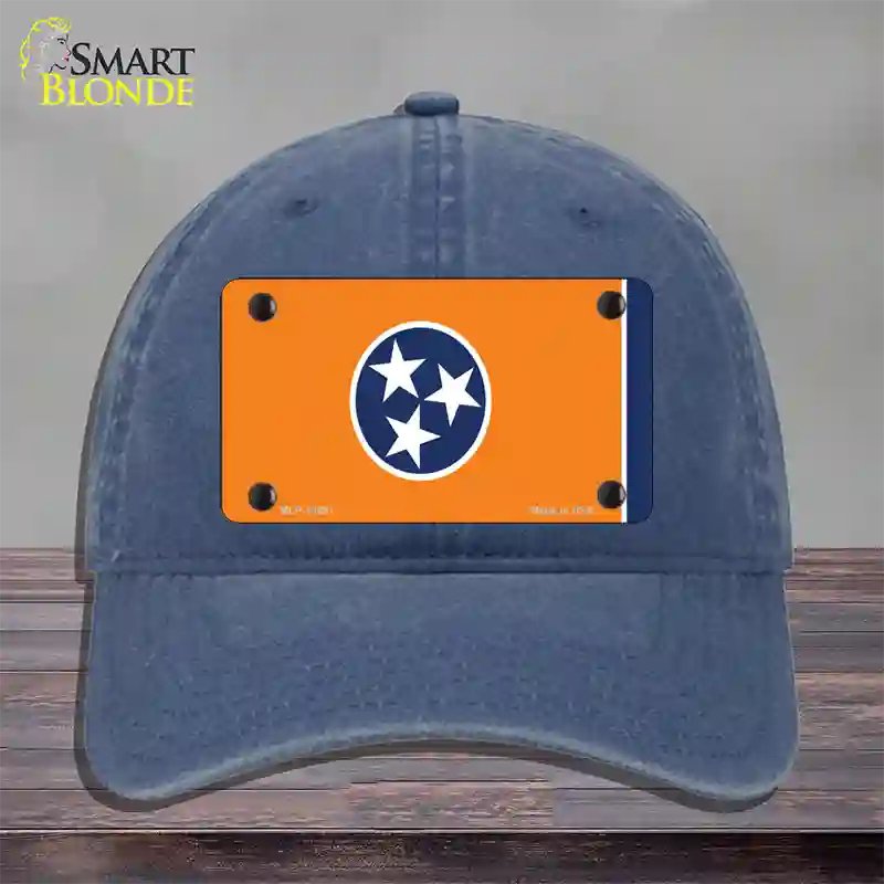 Tennessee Flag Orange Novelty License Plate Hat Tag Unconstructed Cotton Navy
