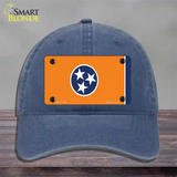 Tennessee Flag Orange Novelty License Plate Hat Tag Unconstructed Cotton Navy