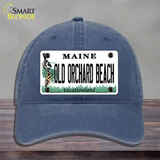 Old Orchard Beach Maine Novelty License Plate Hat Tag Unconstructed Cotton Navy