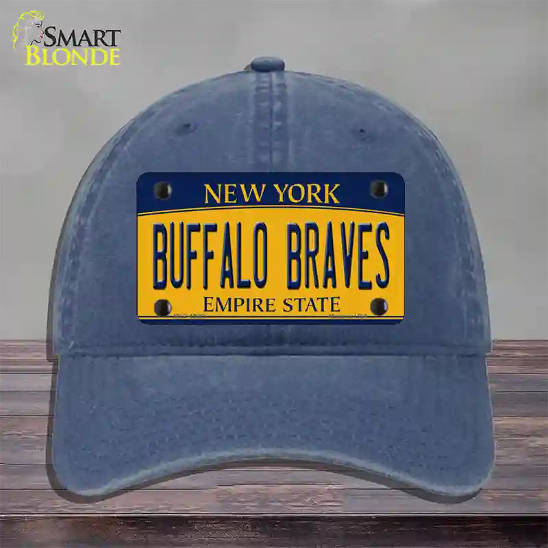 Buffalo Braves New York Novelty License Plate Hat Tag Unconstructed Cotton Navy