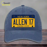 Allen 17 New York Novelty License Plate Hat Tag Unconstructed Cotton Navy