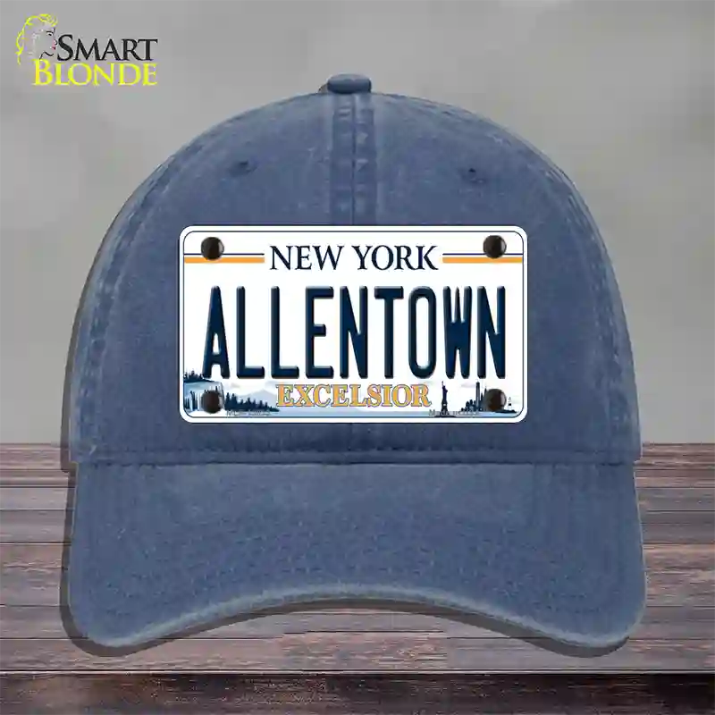 Allentown Excelsior New York Novelty License Plate Hat Tag Unconstructed Cotton Navy