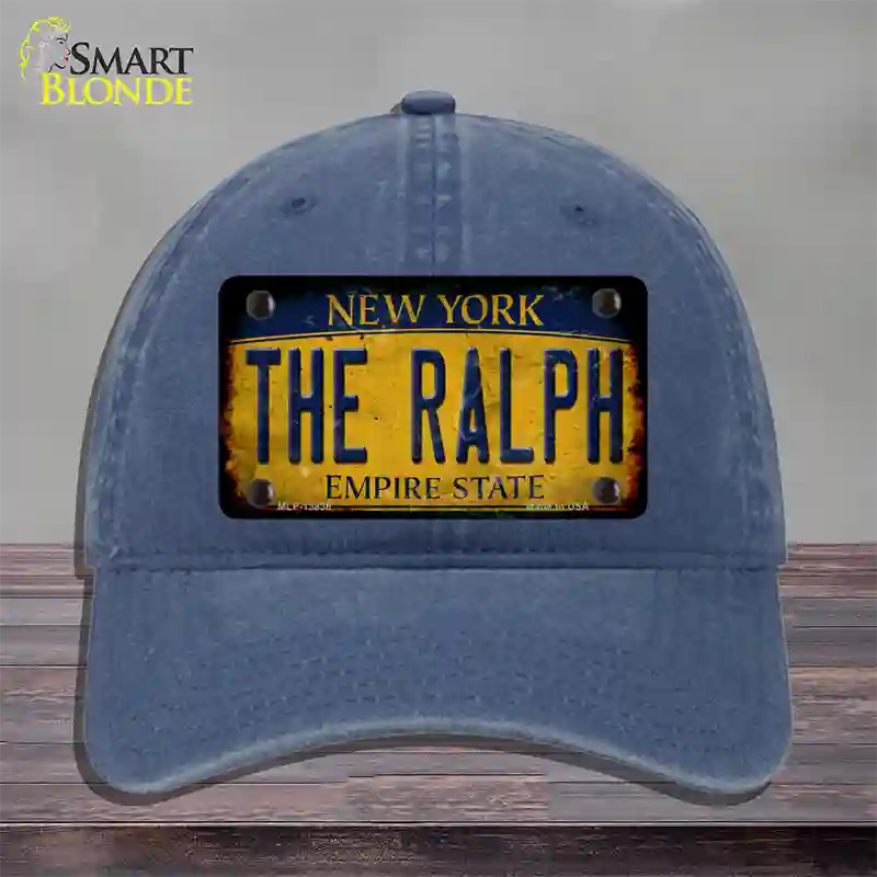 The Ralph New York Rusty Novelty License Plate Hat Tag Unconstructed Cotton Navy