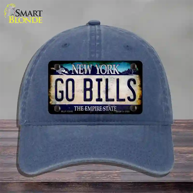 Go Bills New York Rusty Novelty License Plate Hat Tag Unconstructed Cotton Navy