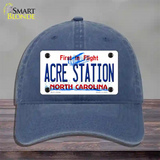 Acre Station North Carolina Novelty License Plate Hat Tag Unconstructed Cotton Navy