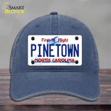 Pinetown North Carolina Novelty License Plate Hat Tag Unconstructed Cotton Navy