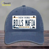 Bills Mafia NY Excelsior Novelty License Plate Hat Tag Unconstructed Cotton Navy