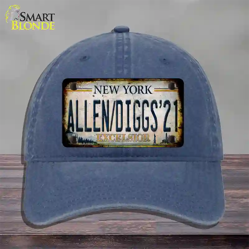 Allen Diggs 21 NY Excelsior Rusty Novelty License Plate Hat Tag Unconstructed Cotton Navy