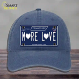 More Love Hearts Tennessee Blue Novelty License Plate Hat Tag Unconstructed Cotton Navy