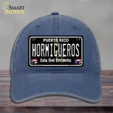 Hormigueros Puerto Rico Black Novelty License Plate Hat Unconstructed Cotton / Navy