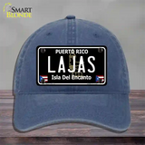 Lajas Puerto Rico Black Novelty License Plate Hat Unconstructed Cotton / Navy