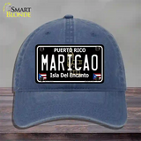Maricao Puerto Rico Black Novelty License Plate Hat Unconstructed Cotton / Navy