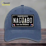 Naguabo Puerto Rico Black Novelty License Plate Hat Unconstructed Cotton / Navy