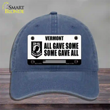 Vermont POW MIA Some Gave All Novelty License Plate Hat Unconstructed Cotton / Navy