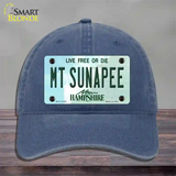 Mount Sunapee New Hampshire Novelty License Plate Hat Unconstructed Cotton / Navy