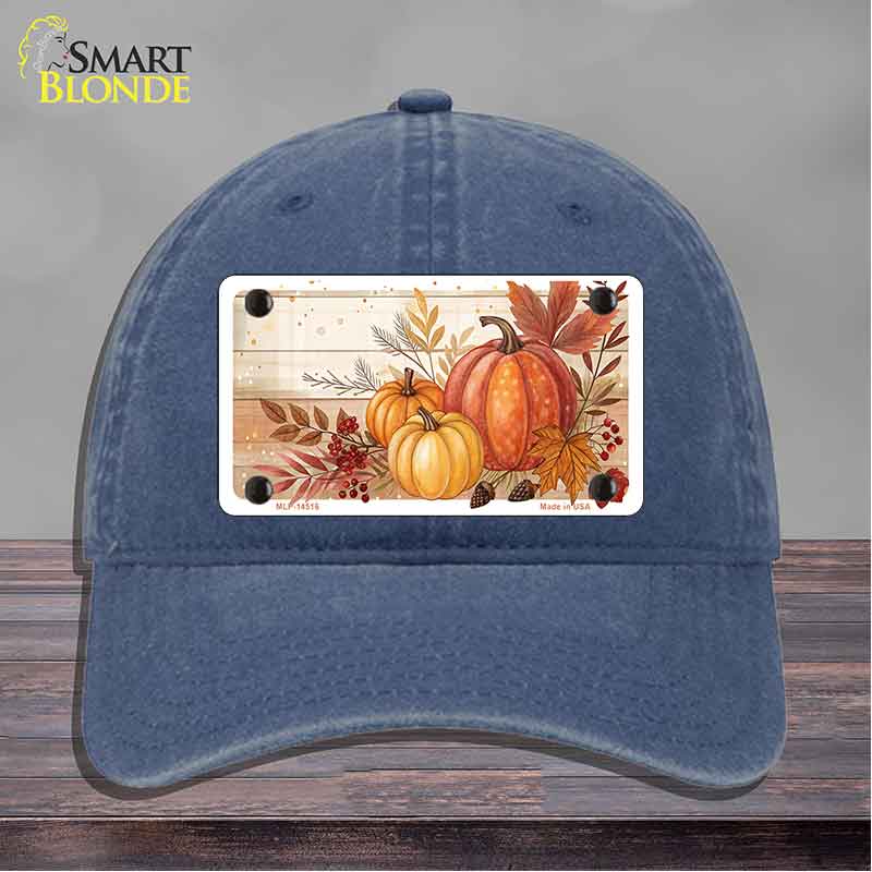 Autumn Pumpkins & Leaves Novelty License Plate Hat HAT-MLP-14516
