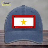 Gold Star Mother One Novelty License Plate Hat Unconstructed Cotton / Navy