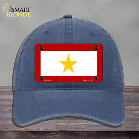Gold Star Mother One Novelty License Plate Hat Unconstructed Cotton / Navy