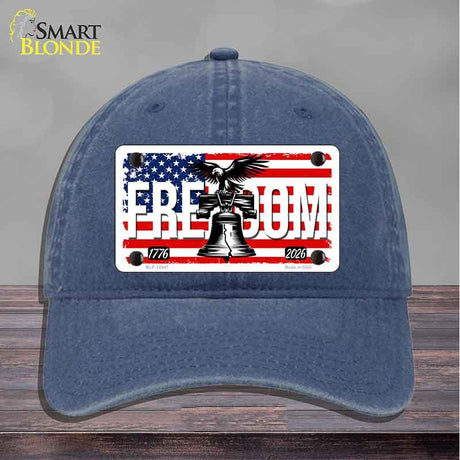 Freedom Liberty Bell Novelty License Plate Hat HAT-MLP-14547 Unconstructed Cotton Navy