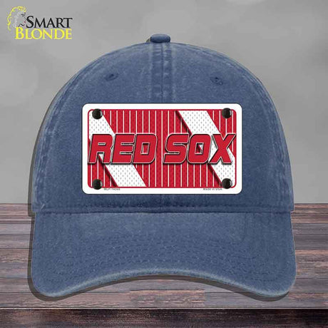 RED SOX Graphic Novelty License Plate Hat HAT-MLP-14568 Unconstructed Cotton Navy