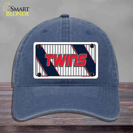 TWINS Graphic Novelty License Plate Hat HAT-MLP-14581 Unconstructed Cotton Navy