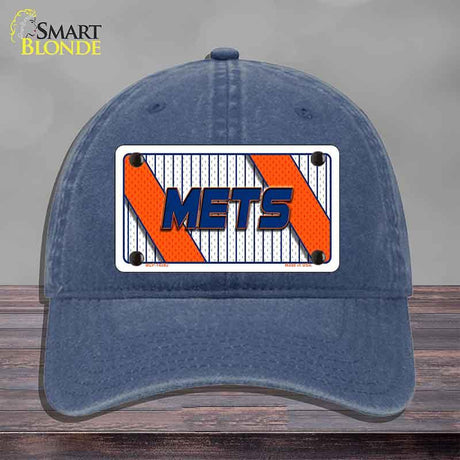 METS Graphic Novelty License Plate Hat HAT-MLP-14582 Unconstructed Cotton Navy