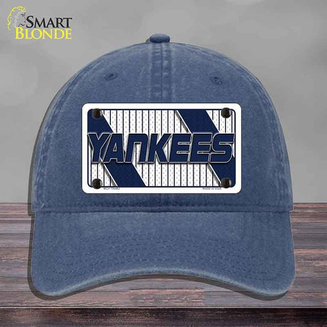 YANKEES Graphic Novelty License Plate Hat HAT-MLP-14583 Unconstructed Cotton Navy