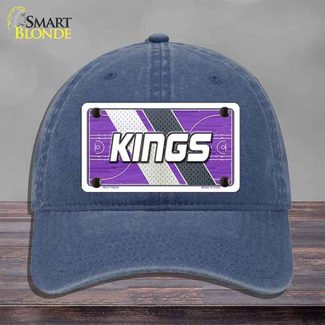 Blue cap with a 'KINGS' logo on a gray background
