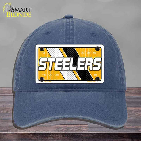 STEELERS Graphic Novelty License Plate Hat HAT-MLP-14651 Unconstructed Cotton Navy