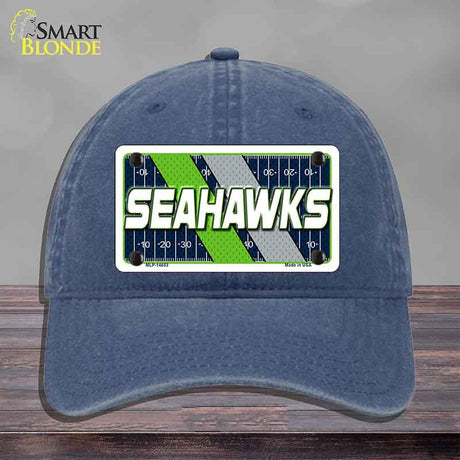 SEAHAWKS Graphic Novelty License Plate Hat HAT-MLP-14653 Unconstructed Cotton Navy