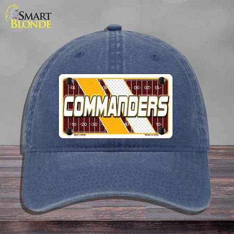 COMMANDERS Graphic Novelty License Plate Hat HAT-MLP-14656 Unconstructed Cotton Navy