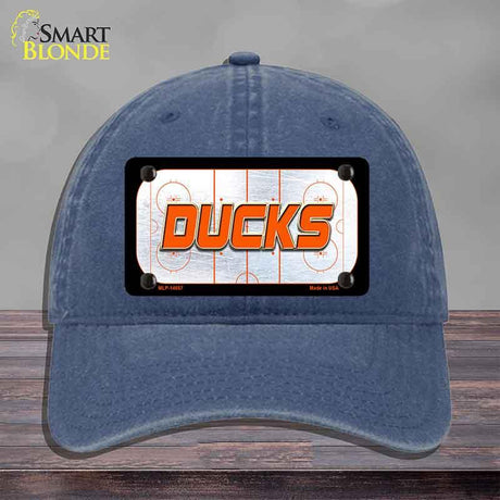 DUCKS Graphic Novelty License Plate Hat HAT-MLP-14657 Unconstructed Cotton Navy