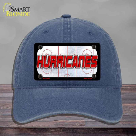 HURRICANES Graphic Novelty License Plate Hat HAT-MLP-14661 Unconstructed Cotton Navy