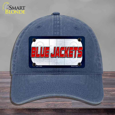 BLUE JACKETS Graphic Novelty License Plate Hat HAT-MLP-14664 Unconstructed Cotton Navy