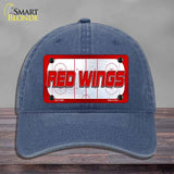 RED WINGS Graphic Novelty License Plate Hat HAT-MLP-14666 Unconstructed Cotton Navy
