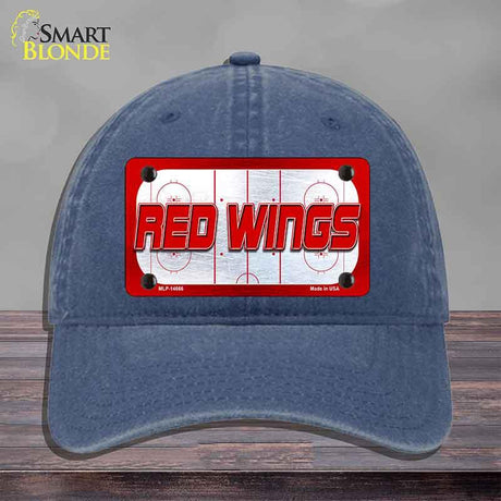 RED WINGS Graphic Novelty License Plate Hat HAT-MLP-14666 Unconstructed Cotton Navy