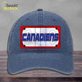 CANADIENS Graphic Novelty License Plate Hat HAT-MLP-14671 Unconstructed Cotton Navy